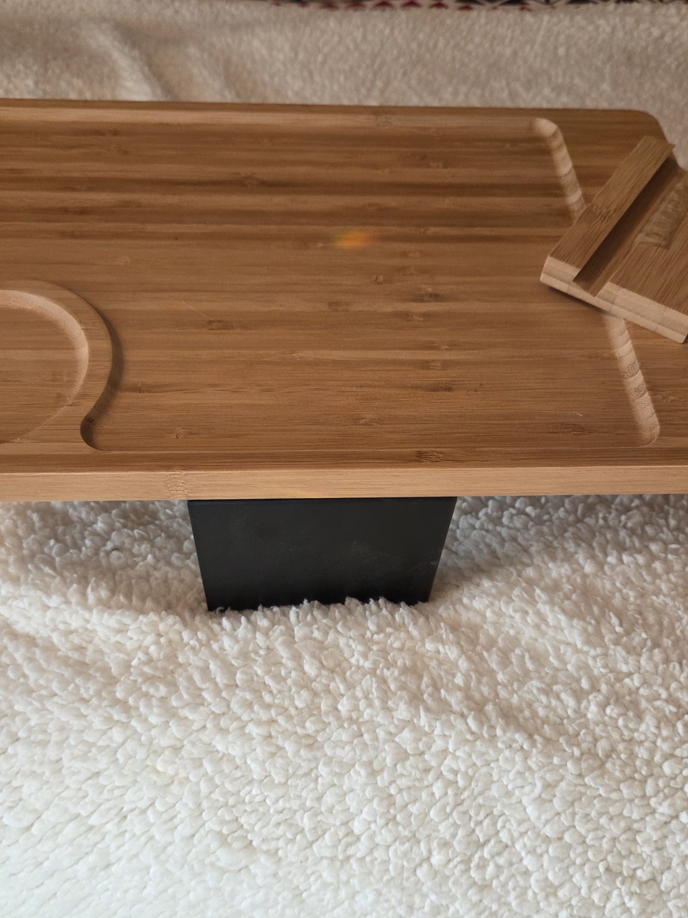 Bamboo Couch Arm Tray with Cup Slot - Natural